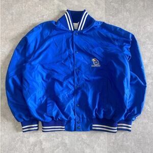 90s Vintage Kansas Jayhawks Blue Champion Jacket Size XL